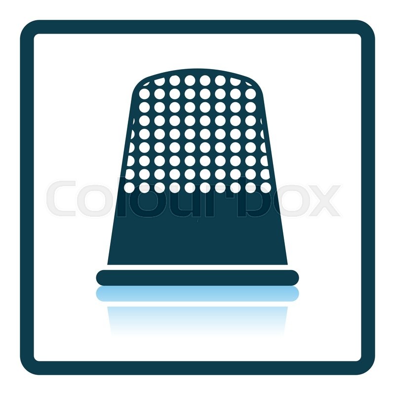 800x800 Tailor Thimble Icon Shadow Reflection Stock Vector Colourbox