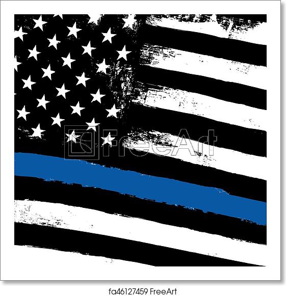 Thin Blue Line Flag Vector at Vectorified.com | Collection of Thin Blue ...