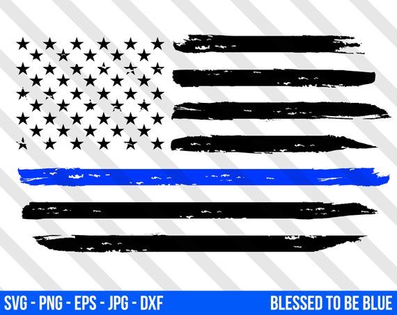 570x453 Cricut Crafts Thin Blue Line Flag
