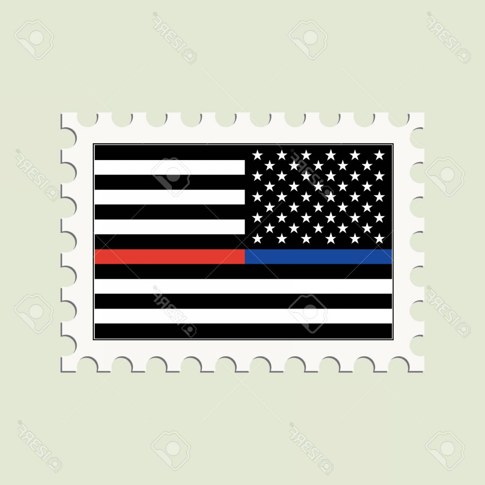 1560x1560 Police Blue Line Vector Studiogrfx