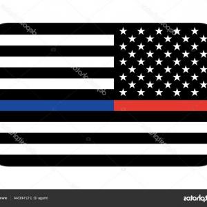 300x300 Police Lives Matter Thin Blue Line Flag Vector Studiogrfx