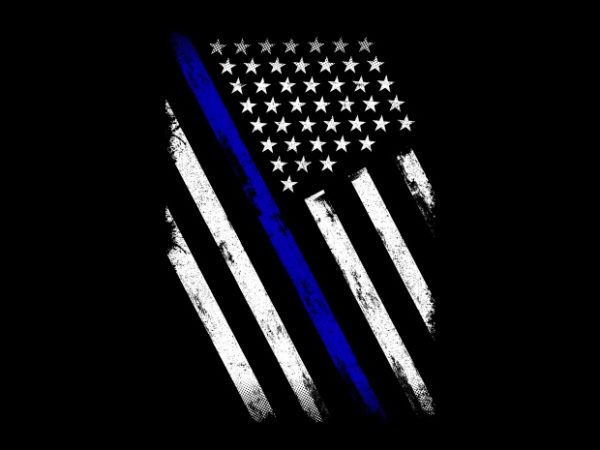 600x450 Thin Blue Line Flag T Shirt Designs For Sale