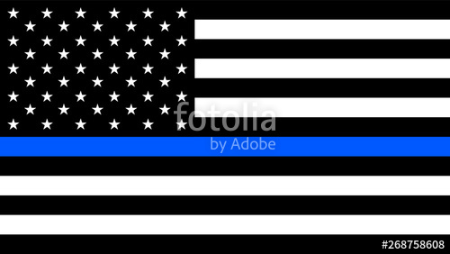 500x282 Usa Flag With A Thin Blue Line