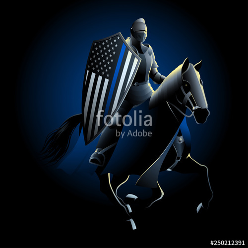 500x500 Thin Blue Line Knight Stock Image And Royalty Free Vector