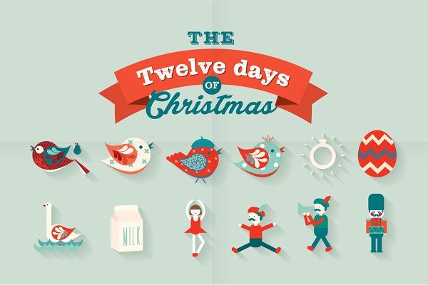 600x400 The Days Of Christmas Vector