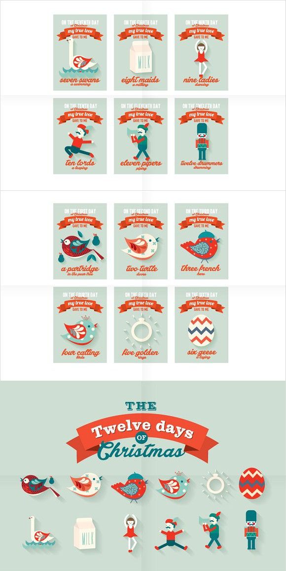 580x1158 The Days Of Christmas Vector Banner Template Days