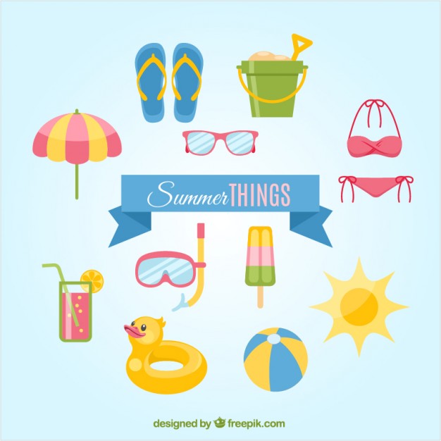 626x626 Summer Things Vector Free Download