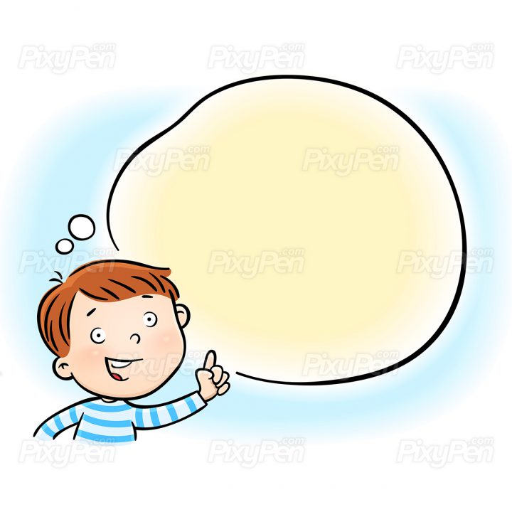 720x720 Happy Little Boy Pointing Speech Bubble