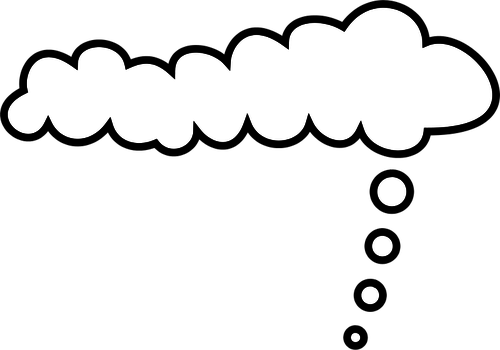 500x350 Thinking Bubble Vector Illustration