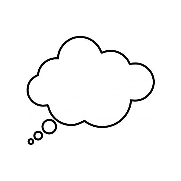 600x600 Cartoon Thought Bubble Vector Clip Art