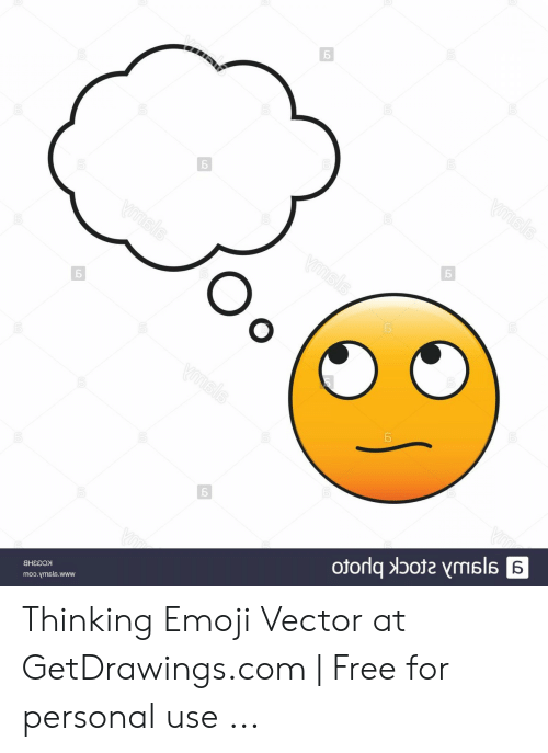 500x687 Thinking Emoji Vector