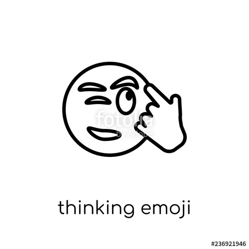 500x500 Thinking Emoji Icon From Emoji Collection Stock Image