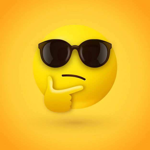 626x626 Thinking Emoji With Sunglasses Vector Premium Download
