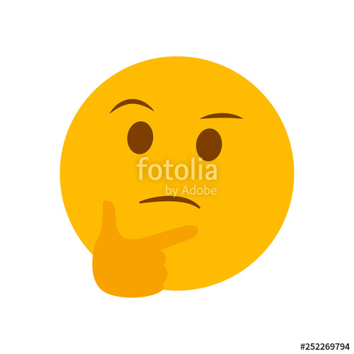 500x500 Thinking Face Emoji Vector Stock Image And Royalty Free Vector