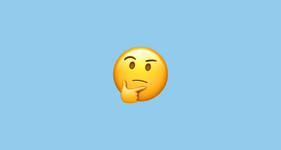 560x300 Thinking Face Emoji