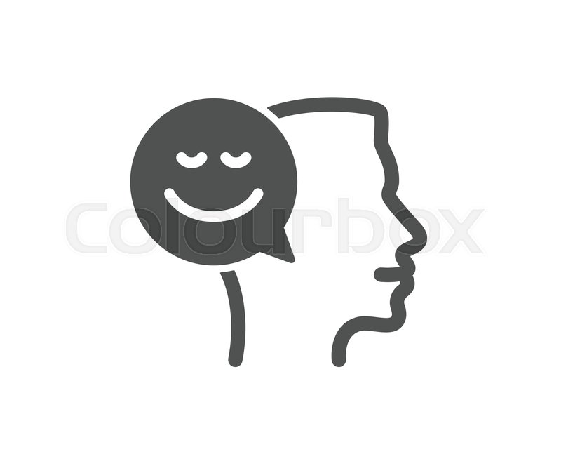 800x647 Positive Thinking Icon Human Stock Vector Colourbox