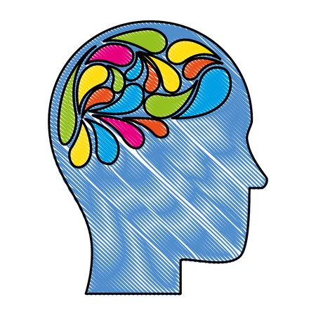 450x450 Human Profile Thinking Icon Vector Illustration Design Royalty