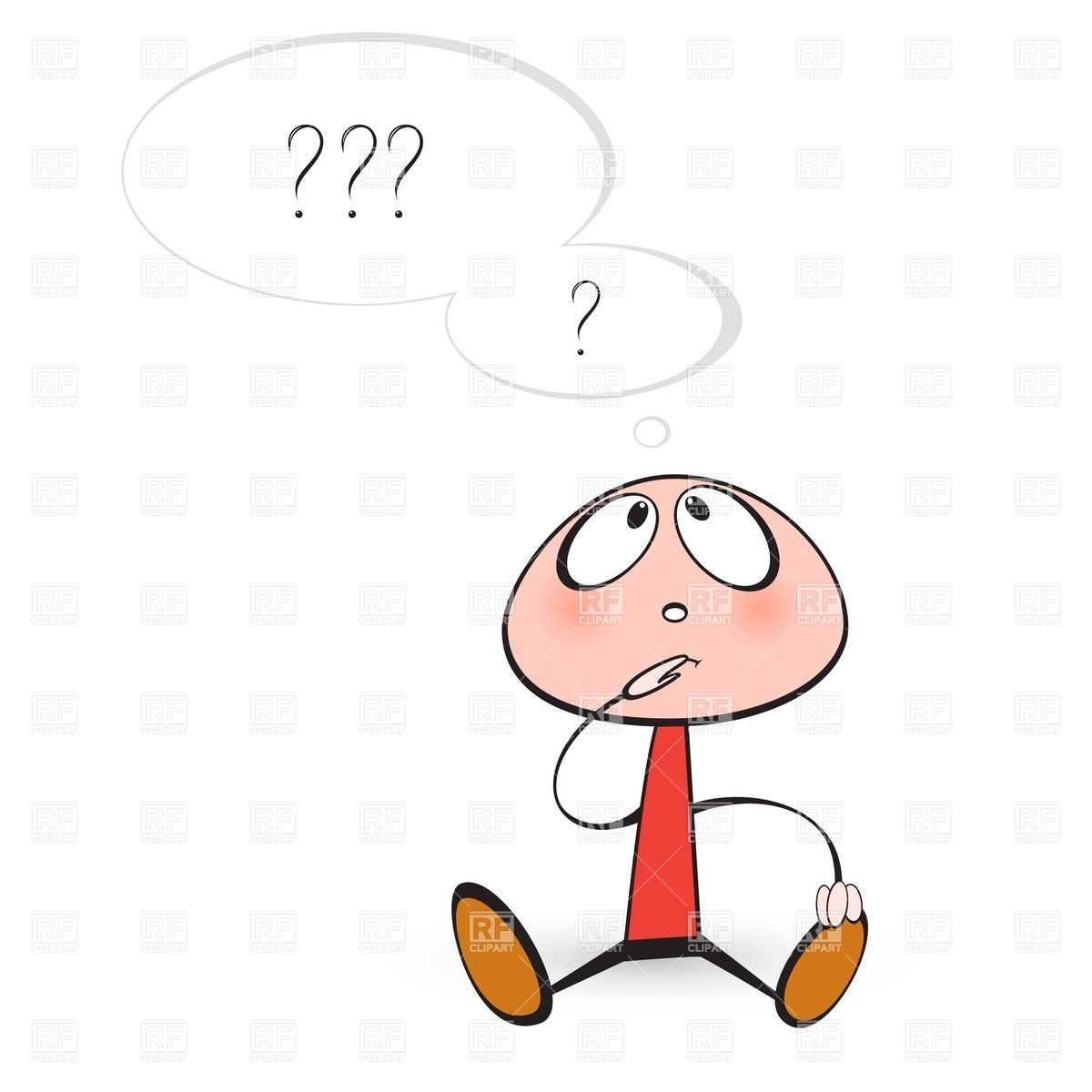 1200x1200 Little Man Thinking Vector Image Of People Dvarg