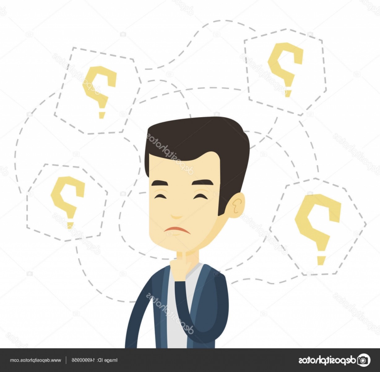1228x1203 Stock Illustration Young Business Man Thinking Vector Cqrecords