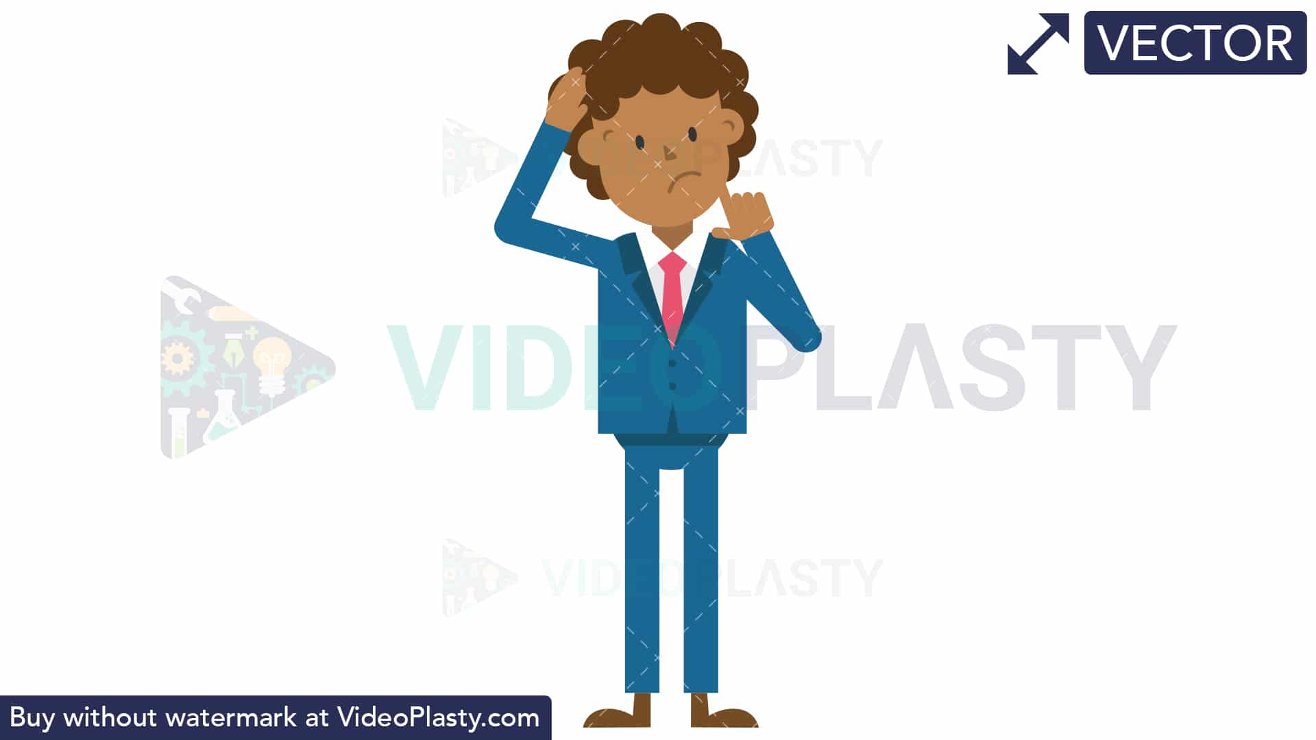 1920x1080 Black Corporate Man Scratching His Head Thinking