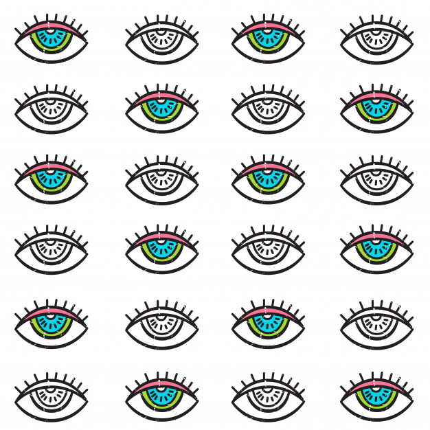 626x626 Seamless Pattern Of The Third Eye Vector Premium Download
