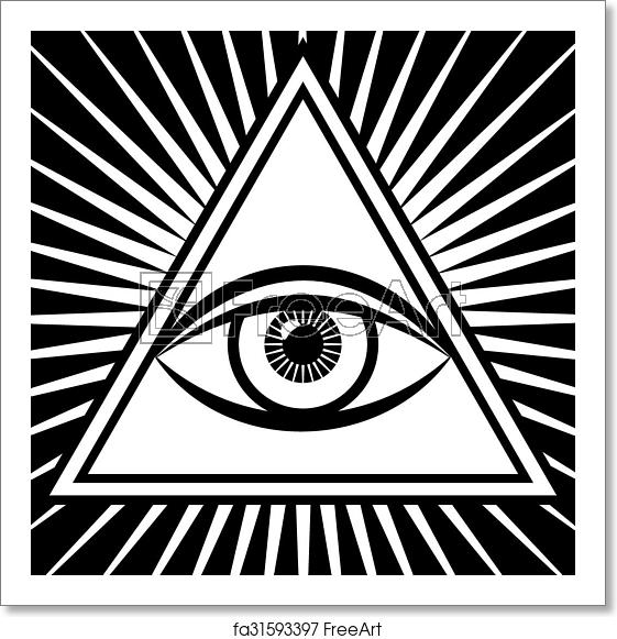 561x581 Free Art Print Of Vector Third Eye Sign Freeart