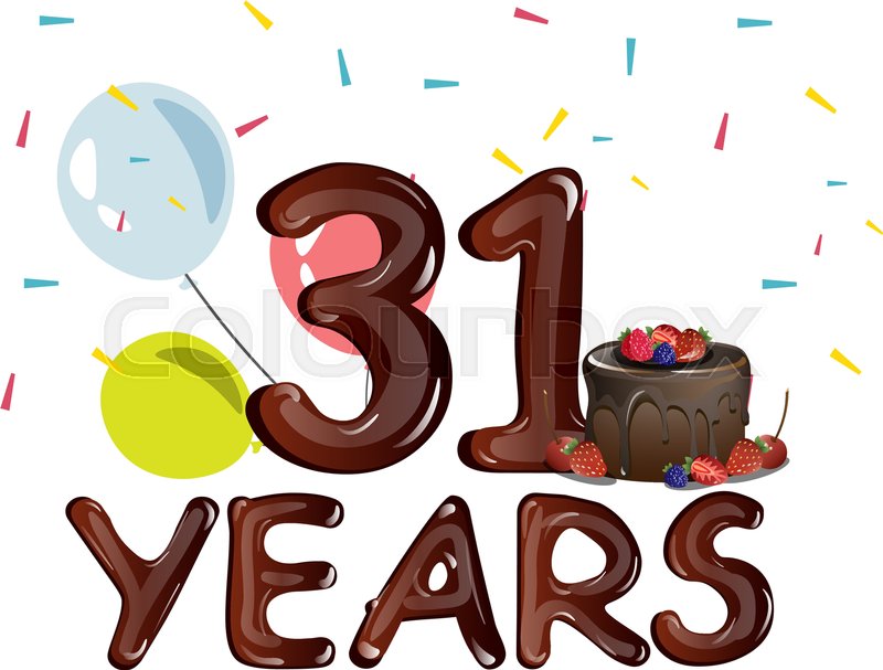 Happy Birthday Thirty One Year Stock Vector Colourbox 800x607 Happy Birthday Thirty One Year Stock Vector Colourbox