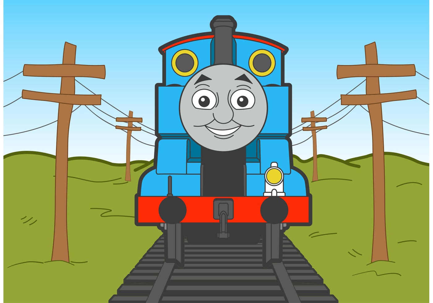 1400x980 Thomas The Train Free Vector Art
