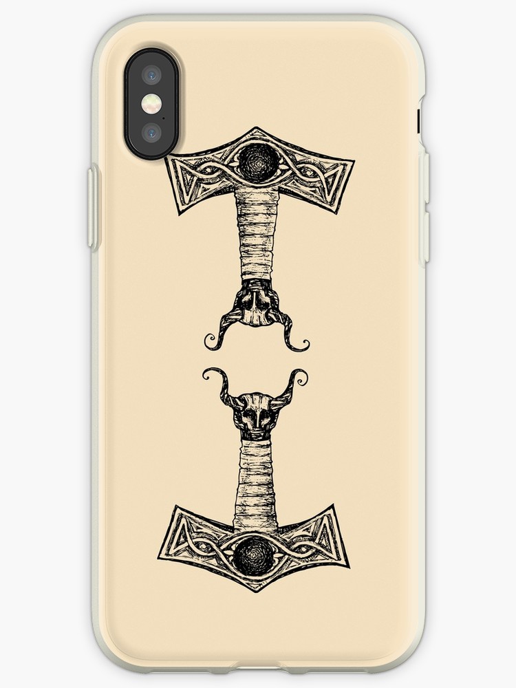 750x1000 Thor's Hammer Vector Sketch Iphone Case Cover