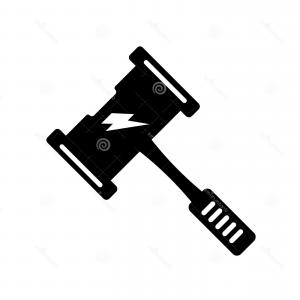 300x300 Thor Hammer Icon Vector Illustration Catchsplace