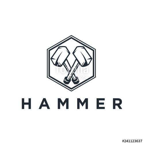 500x500 Thor Hammer Icon In Trendy Flat Style Isolated On Grey Background