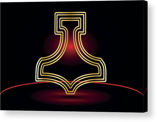 651x507 Thor Hammer Vector Illustration Acrylic Print