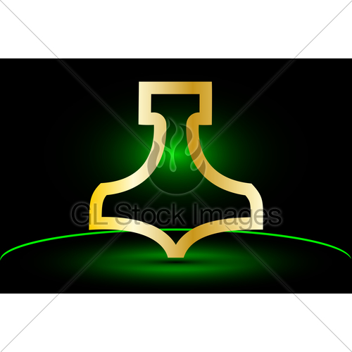 500x500 Thor Hammer Vector Illustration Gl Stock Images