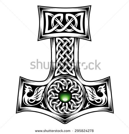 450x470 Hammer Of Thor Medieval Viking Symbol
