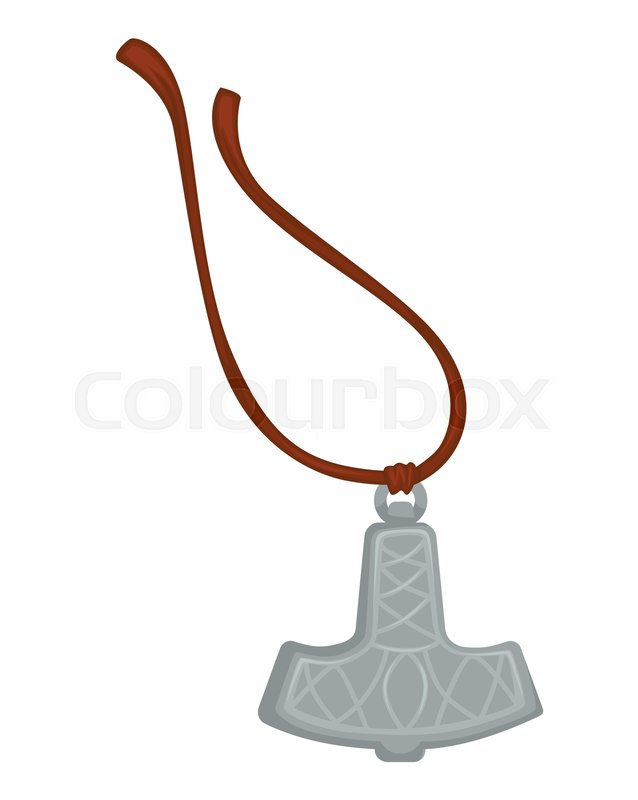 638x800 Mjolnir Thor Hammer Viking Amulet Stock Vector Colourbox