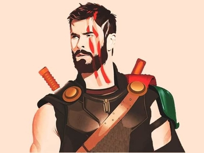 400x300 Thor Vector Art Wallpaper