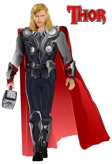 480x701 Thor Vector Art