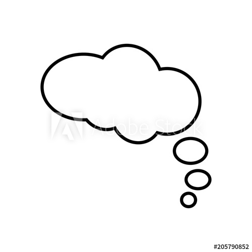 500x500 Thought Bubble Vector Icon