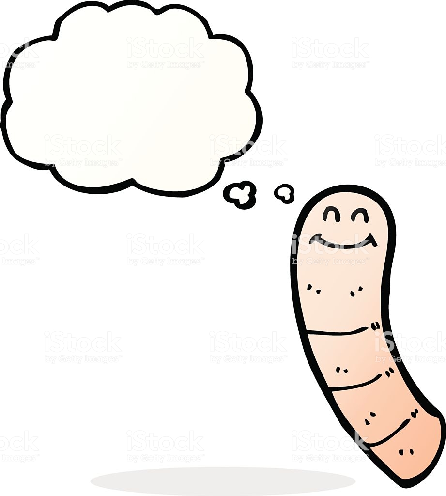 921x1024 Cartoon Worm With Thought Bubble Vector Wurm Clipart