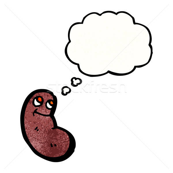 600x600 Cartoon Kidney With Thought Bubble Vector Illustration