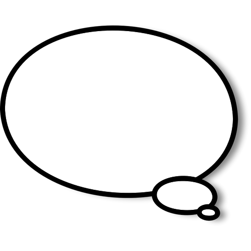 500x500 Cartoon Thought Bubble Vector Image