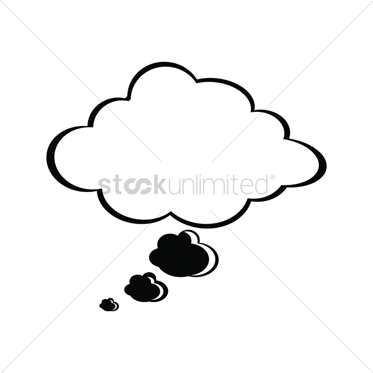 1300x1300 Thought Bubble Vector Image