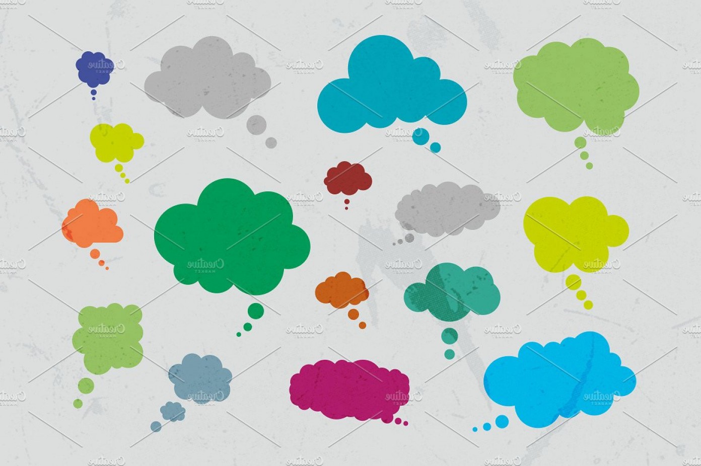 1392x926 Vector Thought Bubble Shapes Soidergi