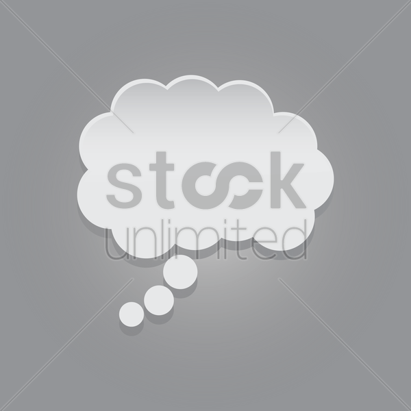 600x600 Cloud Thought Bubble Vector Image