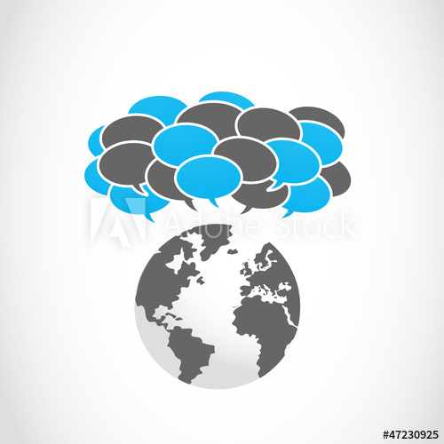 500x500 Social Media Sharing Thought Bubbles