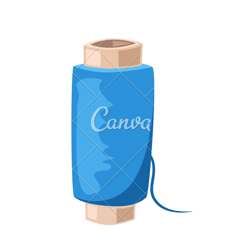 Blue Thread Spool Vector 800x800 Blue Thread Spool Vector