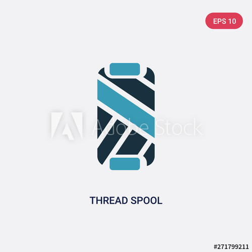 Two Color Thread Spool Vector Icon From Sew Concept Isolated Blue 500x500 Two Color Thread Spool Vector Icon From Sew Concept Isolated Blue