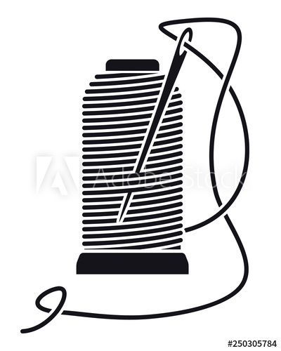 Icon Sewing Thread On Spools Vector Isolated Coil Silhouette 400x500 Icon Sewing Thread On Spools Vector Isolated Coil Silhouette