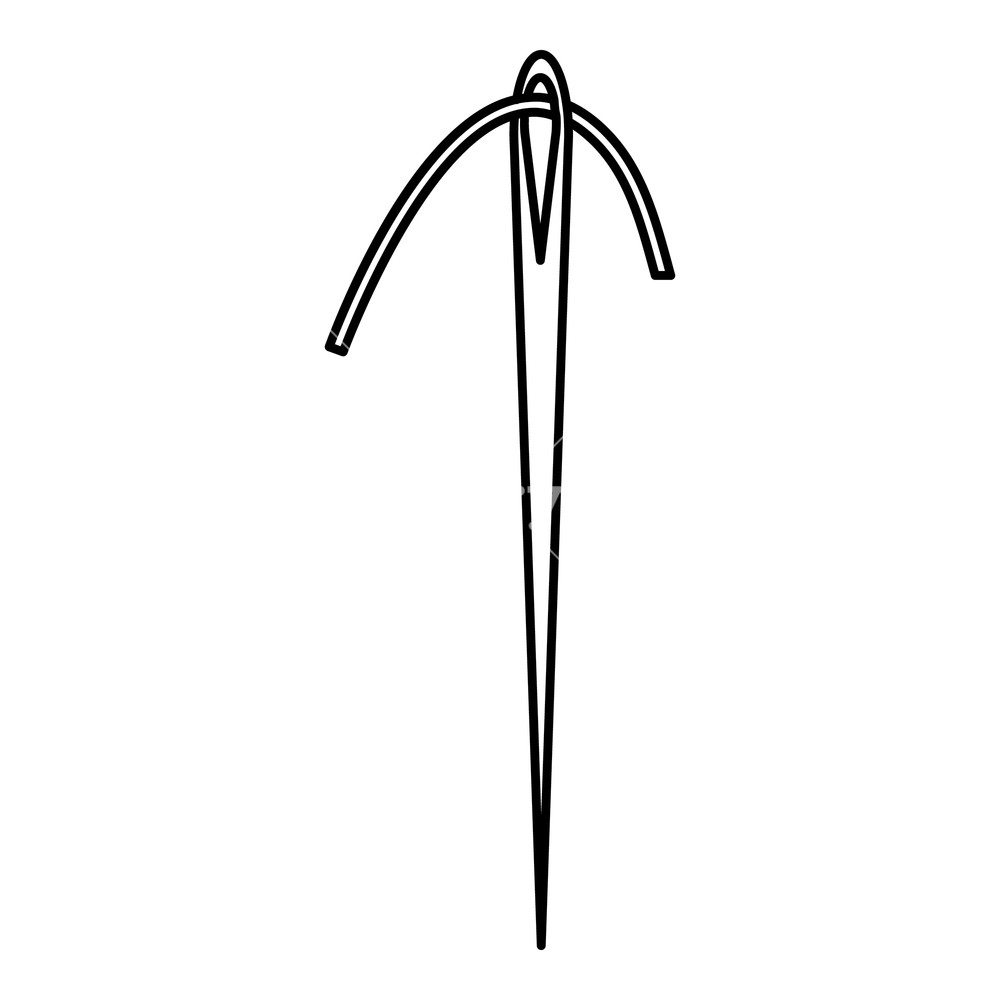 Needle With Thread Icon Outline Illustration Of Needle 1000x1000 Needle With Thread Icon Outline Illustration Of Needle