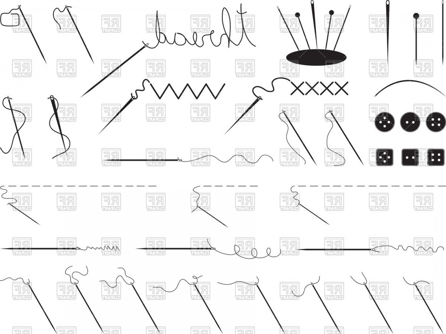 Needles And Threads Tailors Tools Vector Clipart Soidergi 1440x1080 Needles And Threads Tailors Tools Vector Clipart Soidergi